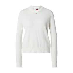 Tommy Jeans Pulover ESSENTIAL bela