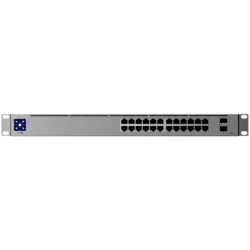 Ubiquiti 24-port, Layer 3 Etherlighting™ switch, 8 ? 2.5 GbE PoE++ ports, 16 ? GbE RJ45 ports including (8) PoE+ and (8) PoE++, 2 ? 10G SFP+ ports