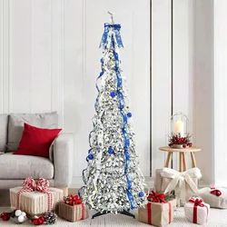 Umjetno božićno drvce s 150 LED svjetlima Bijelo 180 cm PVC