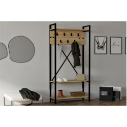 Hanah Home Alfa Sapphire(835PUQ4008) Cipelarnik i Čiviluk,  Crna-Braon