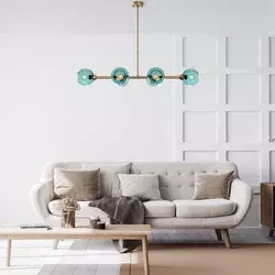 Opviq Luster Benek-15-14482, 103x40x74cm, IP20, Zlatno-plave boje