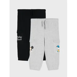 Sinsay - Pamučne trenerka pantalone sa printom Mickey Mouse 2 pack - svetlo siva