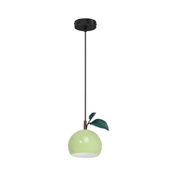 Viseći luster APPLE na kablu, 1xE27/15W/230V, zelena