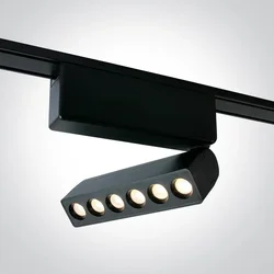 CRNA PRILAGODLJIVA LINEARNA SVJETILJKA ZA FLAT MAGNETSKE ŠINE 6W CCT 48V