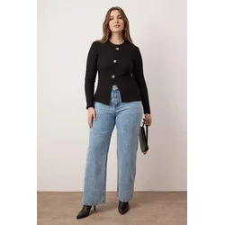 Trendyol Curve Ženska bluza Tbbaw26Af00078, Crna