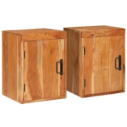 vidaXL Nočna omarica 2 pcs Rjava 35 x 33 x 48 cm Trden les akacije