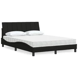 Krevet s madracem Hanko crni 120 x 200 cm od tkanine
