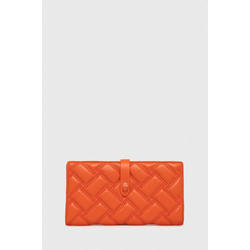 Usnjena denarnica Kurt Geiger London ženski, oranžna barva