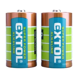 Extol Energy Alkalne baterije, 2ks, 1,5V D (LR20)