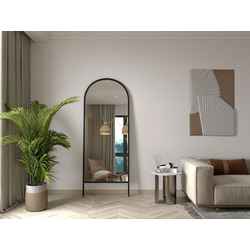 Hanah Home Podno ogledalo Basiko, 70 cm x 180 cm, Crno