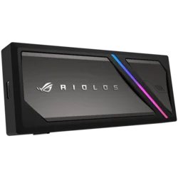 ASUS ROG Strix Aiolos M.2 NVMe SSD Enclosure - USB-C 3.2 Gen 2x2 Type-C (20 Gbps), dual M.2 NVMe PCIe and SATA support (2242/2260/2280), tool-free, SSD Dashboard, heat-resistant coating - 90DD02U0-MA9000