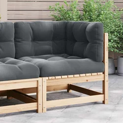 Kutna vrtna sofa s antracit jastucima od masivne borovine