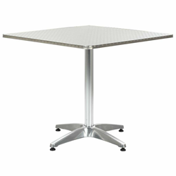 Vrtni stol srebrni 80 x 80 x 70 cm aluminijski