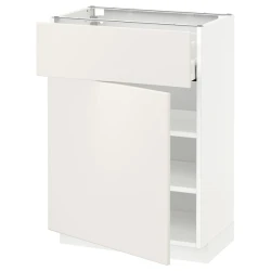 METOD / MAXIMERA Podni element s fiokom/vratima, bela/Veddinge bela, 60x37 cm
