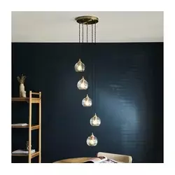 Endon 119435 - Luster na sajli ALLEGRA 5xE14/7W/230V mesing