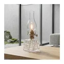 Brilagi - Petrolejska lampa MERLIN prozirna/zlatna/patina