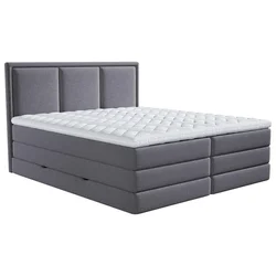 MID.YOU POSTELJA BOXSPRING 180 cm  x 200 cm , tekstil temno siva