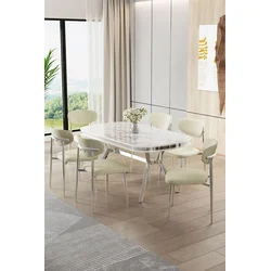 Hanah Home Trpezarijski set, 7 komada, Svetlozeleni