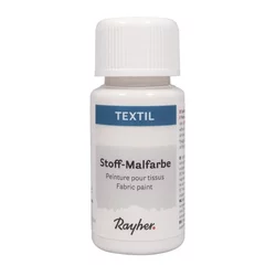 Rayher. Barva za tekstil, bela, 50ml