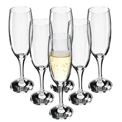 KADAX Komplet 6 elegantnih kozarcev za šampanjec, prosecco in vino 220 ml