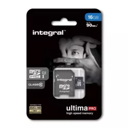 SecureDigital MicroSDHC/XC 90MB 16GB Integral UltimaPro Class 10 UHS-I U1