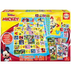 Spoločenské hry Mickey and his Friends Disney 8v1 Special set Educa od 4 rokov v anglickom, francúzskom, španielskom a portugálskom jazyku EDU19100