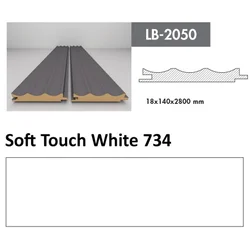 Profil Zidni MDF LB-2050 Soft Touch White (734) 2800x140x18mm ( 026-053 )