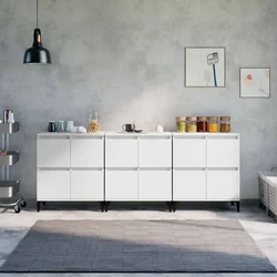 Komode 3 kom bijela 60x35x70cm konstruirano drvo