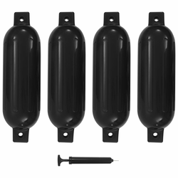Bokobrani za brod 4 kom crni 51 x 14 cm PVC