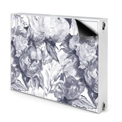tulup.si Pokrov za radiator PVC Sive rože 90x60 cm