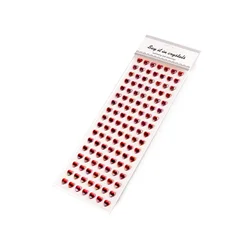 Samolepilni srček na lepilnem traku večbarvni O10 mm - rdeča AB