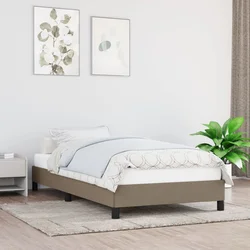 Okvir za krevet bez madraca smeđesivi 100 x 200 cm od tkanine