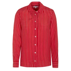 TOMMY HILFIGER Bluza Tommy Hilfiger CUPRO ROPE STP Bluse rot rdeča