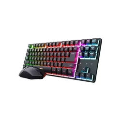 Trust - Tastatura+miš TRUST GXT 832 Thado Wireless TKL set/US/crna