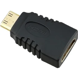Adapter Mini HDMI (M) - HDMI (F) crni