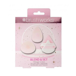 Set za Šminkanje Sunđeri i Aplikatori za Puder za Lice | Brushworks | Kozmo