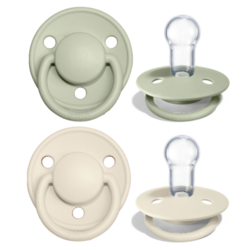 BIBS - Duda de Lux Sage & Ivory Silicone (0-36m)