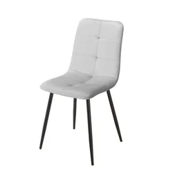 Trpezarijska stolica 1225 Svetlo Siva/Metalne crne noge 425x390x920mm ( 775-519 )