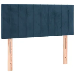 Vidaxl Posteljno vzglavje temno modro 90x5x78/88 cm žamet