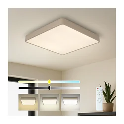 Brilagi-LED prigušiva plafonska lampa POOL LED/48W/230V 3000-6000K 50x50 cm bež +daljinski upravljač