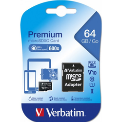 Verbatim micro SDXC 64GB class 10 sa adapterom 44084 ( MCV44084/Z )