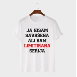 MAFIMI Ženska majica Ja nisam savršena ali sam limitirana serija, Bela