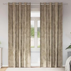 Baršunaste zavjese 2 pcs Šampanjca 225 x 140 cm Baršun