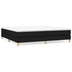 Okvir za krevet s oprugom crni 200x200 cm od tkanine