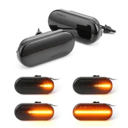 OEM Kristalni LED bočni migavci VW / Ford / Seat, Zatamnjeni (sa Led linijom)