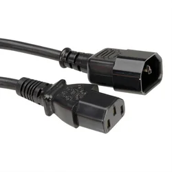 Secomp Roline Monitor Power Cable, IEC320 C14 - C13, black, 1.0m