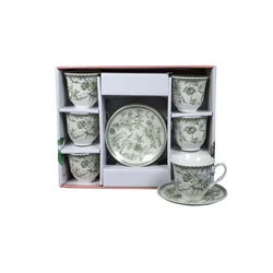 Sigma Set šolja za kafu, porcelan, 160ml 6/1 (Ret/Gr) YK160-ZCL-8928