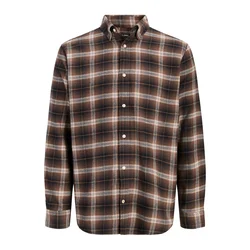 JACK & JONES Srajca JJEField čokolada/črna/bela