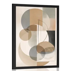 Plakat abstraktne oblike No9 - 60x90 black