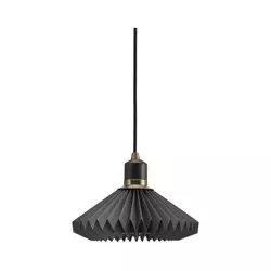 Halo Design 744084- Luster na sajli PARIS 1xG9/28W/230V prečnik 24 cm crna/mesing/hrast